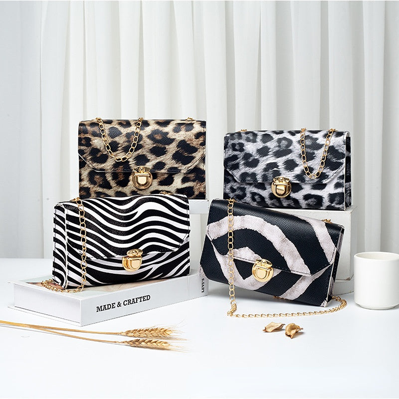 Wholesale PU Leopard Small Square Bag